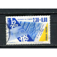 Франция - 1990 - День почтовой марки - (нижний угол с помятостью) - [Mi. 2762A] - полная серия - 1 марка. Гашеная.  (Лот 50CQ)