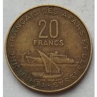 Французские Территории Афаров и Исса 20 франков 1975 г.