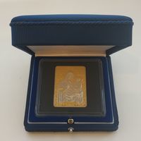 Футляр для серебряной монеты НБ РБ в квадратной капсуле размером ячейки 62.3х62.3 темно-синий