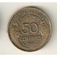 Франция 50 сантим 1931