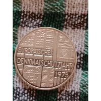 Германия 5 марок серебро 1975 защита памятников