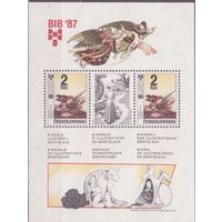 Чехословакия 1987 Книжные иллюстрации металлография  блок мих.  72 **(АПР