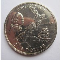 Новая Зеландия 1 доллар 1969, 200 лет. .15-4