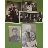 Лот:5 фото ветеранов с наградами