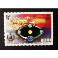 Гренада 1973 г. 100 лет всемирной метеорологической организации. Греческие боги. 1 марка. Чистая #0031-Ч1P5
