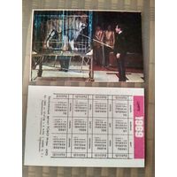 Карманный календарик. Цирк . 1989 год