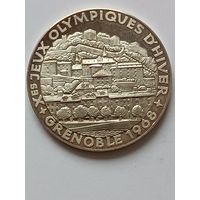 Медаль серебро Xes Jeux Olympiques D'Hiver - Grenoble 1968