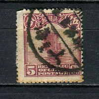 Китай (империя) - 1923/1926 - Парусник 5С - [Mi.194] - 1 марка. Гашеная.  (Лот 74EJ)-T2P23