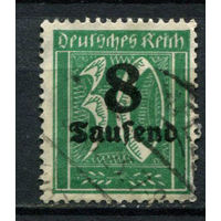 Рейх (Веймарская республика) - 1923 - Надпечатка нового номинала 8 Tsd на 30 Pf - [Mi.278x] - 1 марка. Гашеная.  (Лот 53BH)