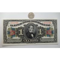 Werty71 Коста-Рика 1 колон 1917 UNC банкнота Редкая