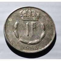 Люксембург. 1 франк 1968 года.