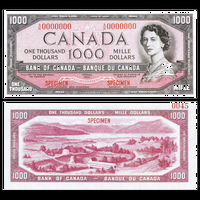 [КОПИЯ] Канада 1000 долларов 1954г. (серия: Devil Face) SPECIMEN водяной знак