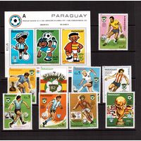 Парагвай-1980 (Мих.3327-3335,Бл.358) , **,  Спорт , Футбол,