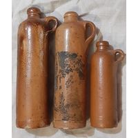 Бутылка керамическая от Рижского бальзама, царизм, разный размер, остатки этикетки  + пломбы от бальзама 1847 год бонусом при покупке трех бутылок .