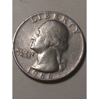 25 центов США 1966