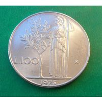 100 лир Италия 1975 г.в.