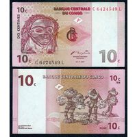 Конго 10 Сантимов 1997 год. UNC-