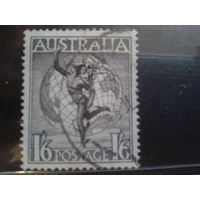 Австралия 1949 Бог Гермес у карты мира