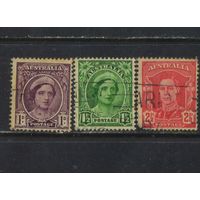 GB Доминион Австралия 1942 GVI Королева Елизавета Стандарт #163,164,166