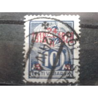 Эстония 1928 10 лет независимости, надпечатка 10с