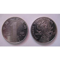 Две монеты по 1 юаню, Китай (КНР) 2012 и 2013 гг.