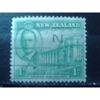 Новая Зеландия Король Георг 6 и здание Парламента