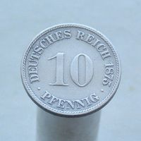 Германия 10 пфеннигов 1875 F