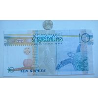 Werty71 Сейшельские острвоа 10 рупий 1998 UNC Сейшелы Рыба банкнота