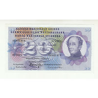Швейцария 20 франков 1973 года. Состояние aUNC!