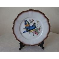 Тарелка коллекционная фарфор Попугаи Papageien Seltmann Bavaria Германия.