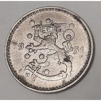 Финляндия 1 марка, 1951 Железо /серый цвет/ (14-4-22)
