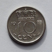 Нидерланды 10 центов. 1968