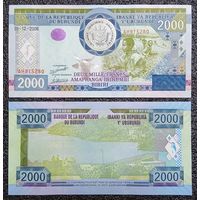 2000 франков Бурунди 2008 г. UNC
