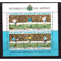 Сан-Марино-1990(Мих.Бл.13) , **   Спорт , ЧМ по футболу