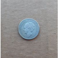Нидерланды, 1/2 гульдена 1921 г., серебро 0.720, Вильгельмина (1890-1948)