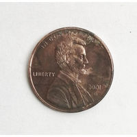 1 цент 2001 D США #03