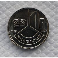 Бельгия 1 франк, 1989 Надпись на французском - 'BELGIQUE'