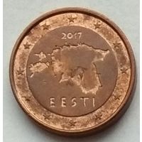 Эстония 1 евроцент 2017 г.
