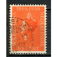 Нидерландская Индия - 1938 - Королева Вильгельмина 20С - [Mi.252] - 1 марка. Гашеная.  (Лот 79EV)-T25P1