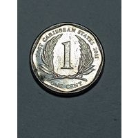 Карибы 1 цент 2011 года .