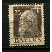 Королевство Бавария в составе Германской империи - 1911/1912 - Принц-регент Луитпольд Баварский - 25Pf - [Mi.80ii] - 1 марка. Гашеная.  (Лот 128BY)