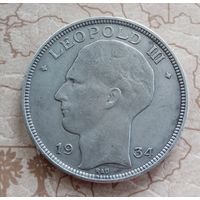 Бельгия 20 франков 1934 год серебро