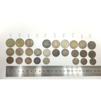 Лот из 27 монет номиналом 10, 15 и 20 копеек 1931-1956 г, СССР