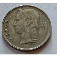 Бельгия. 1 франк 1958 года.