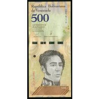 Венесуэла 500 боливаров 2018 г. P108b. Серия C. UNC