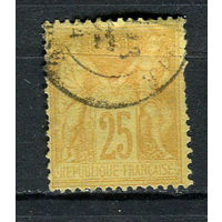 Франция - 1879 - Аллегория 25С - [Mi.78] - 1 марка. Гашеная.  (Лот 52Dk)