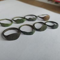 Лот старинный перстень с тамгой, 8 штук