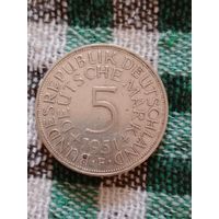 Германия 5 марок серебро 1951 F