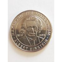 Монетовидный жетон "Makers of the Millennium" Альберт Эйнштейн