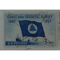 Флаг береговой и морской геодезической службы. США. Дата выпуска:1957-02-11